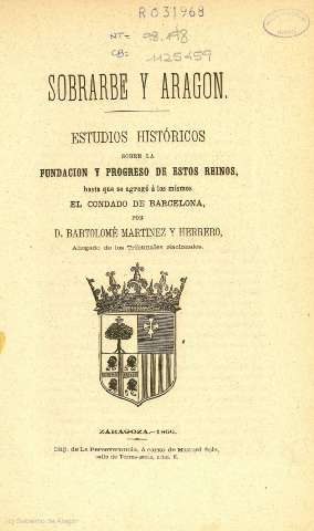 Sobrarbe y Aragón : estudios históricos sobre... (1866)