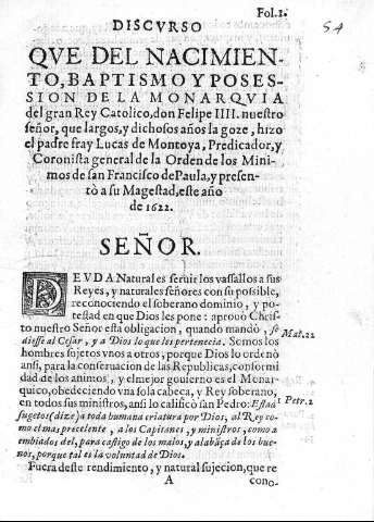 Discurso que del nacimiento, baptismo y... (s.a.)