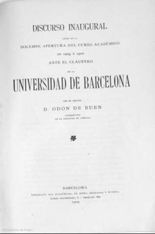 Discurso inaugural leído en la solemne apertura... (1909)
