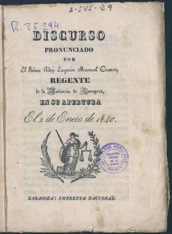 Discurso pronunciado por el Sr. Eugenio Manuel... (s.a.: 1840)